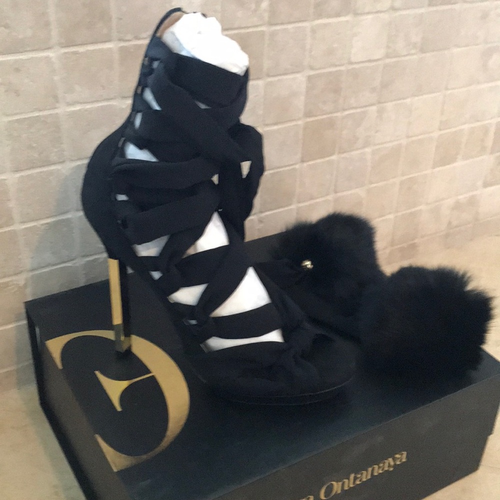 Eva Ontanaya lace up heels